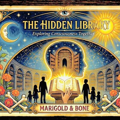 The Hidden Library: Exploring Consciousness Together by Marigold & Bone book cover